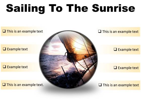 Sailing To The Sunrise Nature PowerPoint Presentation Slides C