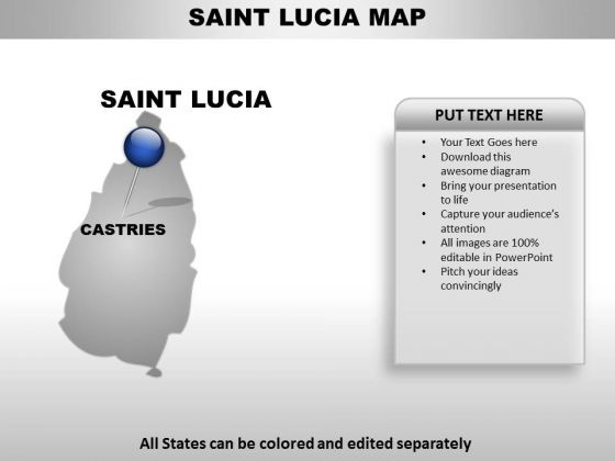 Saint Lucia Country PowerPoint Maps Saint Lucia Country PowerPoint Maps