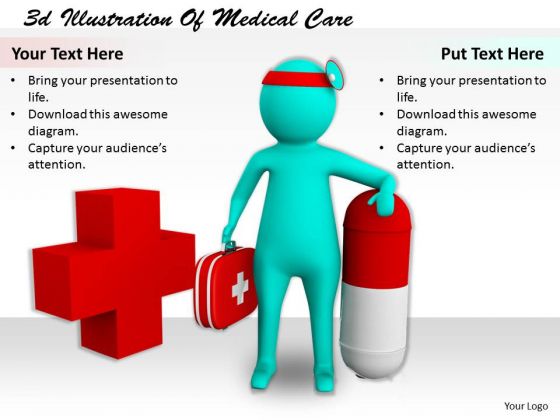 Sales Concepts 3d Illustration Of Medical Care Character Modeling