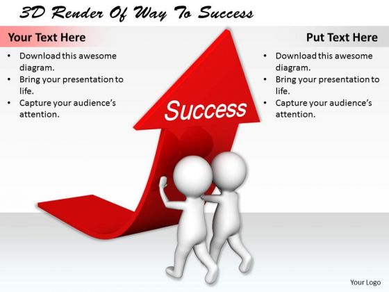 Sales Concepts 3d Render Of Way To Success Basic Business