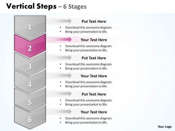 Sales PowerPoint Template Vertical Practice The Macro Steps 6 1 Design