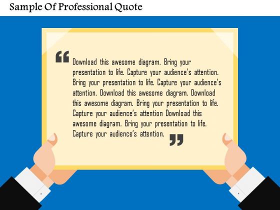 Sample Of Professional Quote Presentation Template Sample Of Professional Quote Presentation Template