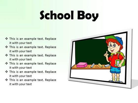 School Boy Children PowerPoint Presentation Slides F