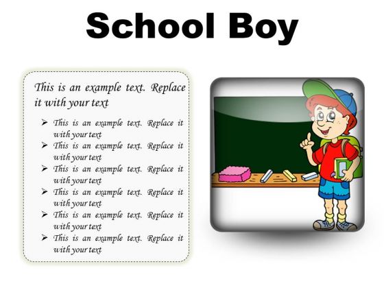School Boy Children PowerPoint Presentation Slides S