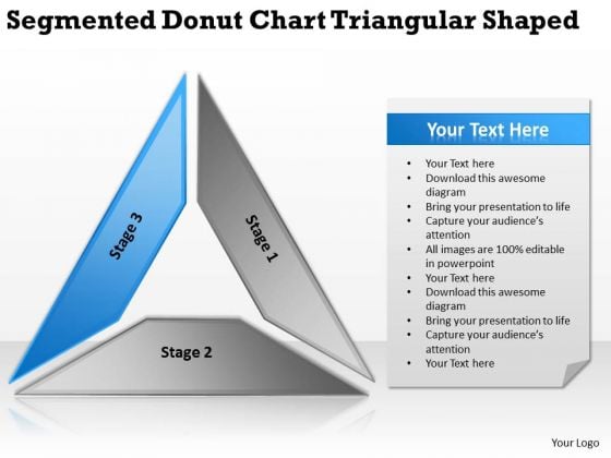 Segmented Donut Chart Triangular Shaped Great Business Plan Examples PowerPoint Templates Segmented Donut Chart Triangular Shaped Great Business Plan Examples PowerPoint Templates