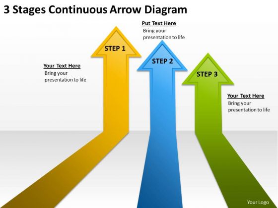 Serial Processing Vs Parallel 3 Stages Continuous Arrow Diagram PowerPoint Templates