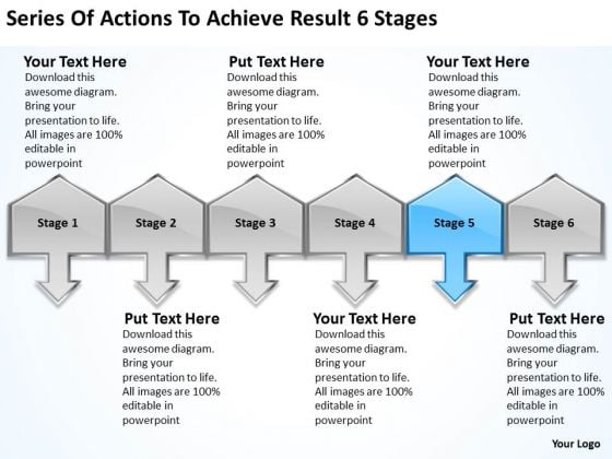 Series Of Actions To Achieve Result 6 Stages Business Plan Program PowerPoint Templates