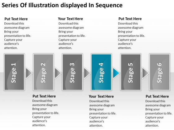 Series Of Illustration Displayed In Sequence Online Business Plans PowerPoint Slides