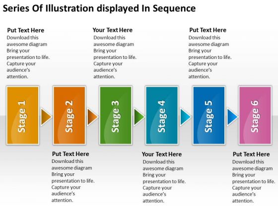 Series Of Illustration Displayed In Sequence Workflow Management Slides PowerPoint