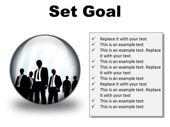 Set Goal Business PowerPoint Presentation Slides C