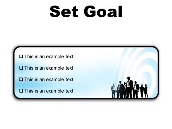 Set Goal Business PowerPoint Presentation Slides R