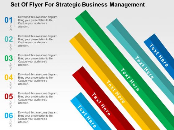 Set Of Flyer For Strategic Business Management PowerPoint Template