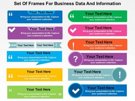 Set Of Frames For Business Data And Information PowerPoint Template Set Of Frames For Business Data And Information PowerPoint Template