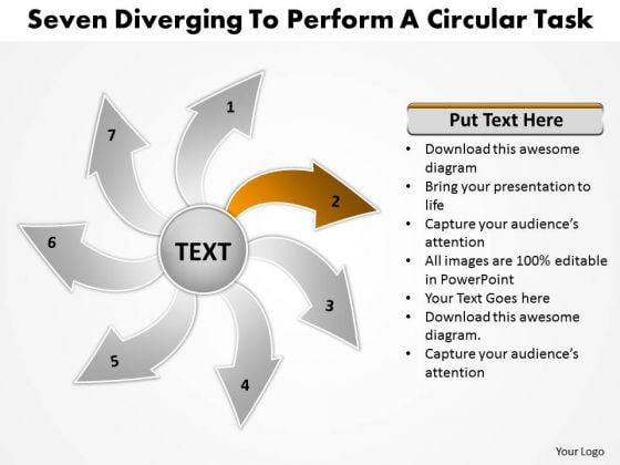 Seven Diverging Steps To Perform A Circular Task Arrow Cycle Diagram PowerPoint Templates Seven Diverging Steps To Perform A Circular Task Arrow Cycle Diagram PowerPoint Templates