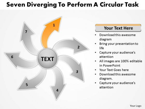 Seven Diverging Steps To Perform A Circular Task Cycle Diagram PowerPoint Templates Seven Diverging Steps To Perform A Circular Task Cycle Diagram PowerPoint Templates