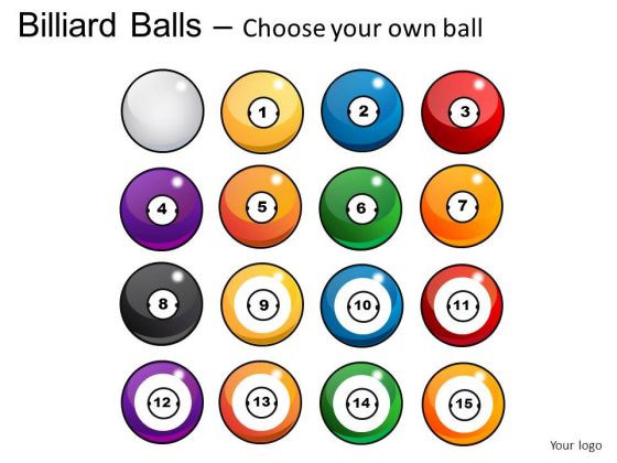 Shiny Billiard Balls With Cue PowerPoint Slides And Ppt Diagram Templates