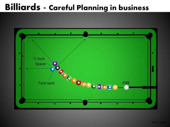 Show Careful Business Planning With Pool PowerPoint Templates
