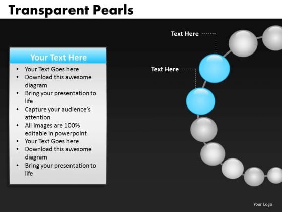 Show Main Point Transparent Pearls PowerPoint Slides And Ppt Diagram Templates