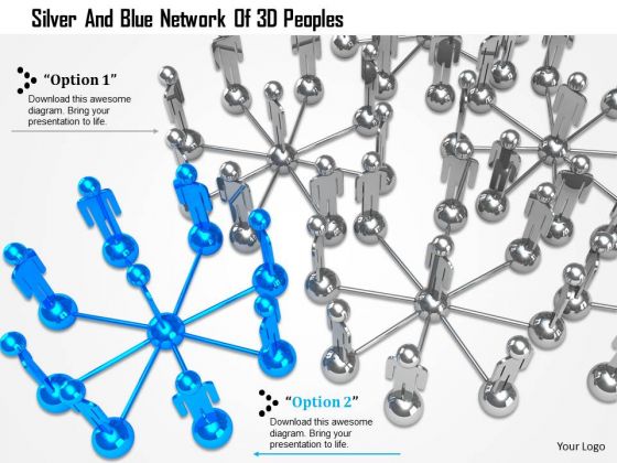 Silver And Blue Network Of 3d Peoples Ppt Graphics Icons Silver And Blue Network Of 3d Peoples Ppt Graphics Icons
