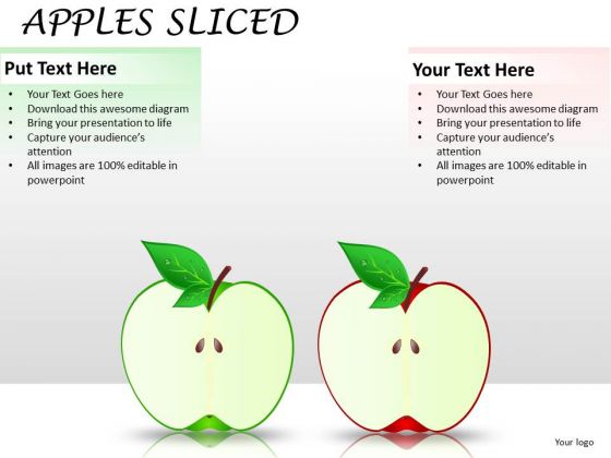Slice Data With Apples Sliced PowerPoint Slides And Ppt Diagram Templates Slice Data With Apples Sliced PowerPoint Slides And Ppt Diagram Templates