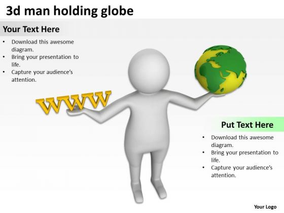 Small Business Network Diagram 3d Man Holding Globe PowerPoint Slides Small Business Network Diagram 3d Man Holding Globe PowerPoint Slides
