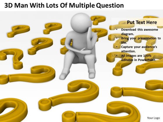 Small Business Network Diagram 3d Man With Lots Of Question PowerPoint Slides Small Business Network Diagram 3d Man With Lots Of Question PowerPoint Slides