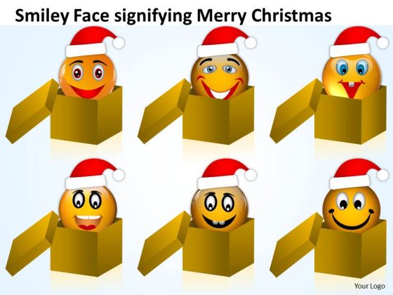 Smiley Faces In Box On Christmas Eve Peace Joy PowerPoint Slides Smiley Faces In Box On Christmas Eve Peace Joy PowerPoint Slides