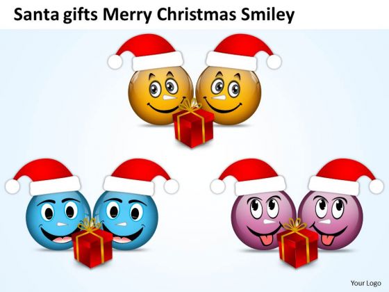Smileys Having Santa Gifts On Merry Christmas Eve PowerPoint Slides Smileys Having Santa Gifts On Merry Christmas Eve PowerPoint Slides