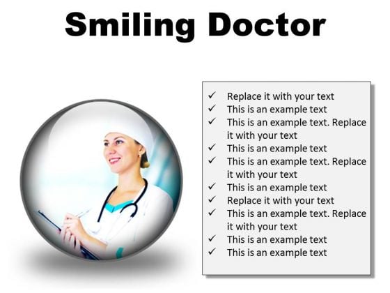 Smiling Doctor Medical PowerPoint Presentation Slides C Smiling Doctor Medical PowerPoint Presentation Slides C
