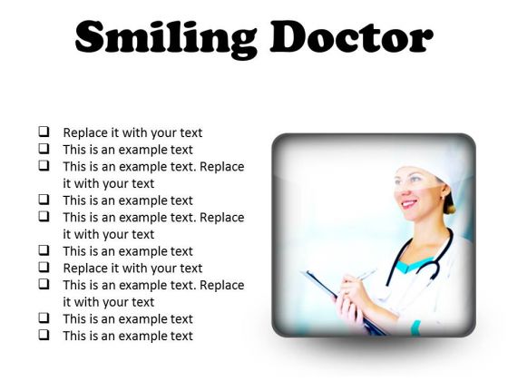 Smiling Doctor Medical PowerPoint Presentation Slides S Smiling Doctor Medical PowerPoint Presentation Slides S