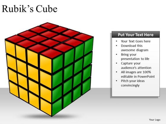 Solved Rubiks Cube PowerPoint Clipart Graphics