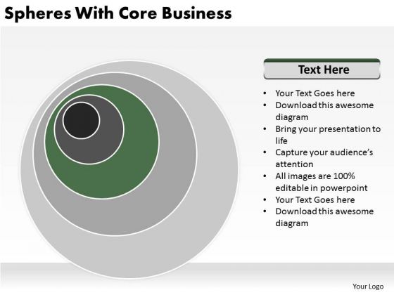 Spheres With Core Business Ppt Plan Outline PowerPoint Slides