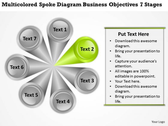 Spoke Diagram Business Objectives 7 Stages Plan PowerPoint Slides Spoke Diagram Business Objectives 7 Stages Plan PowerPoint Slides