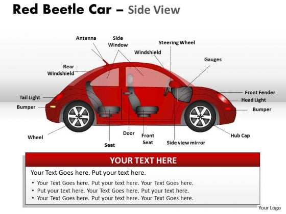 Sports Red Beetle Car PowerPoint Slides And Ppt Diagram Templates
