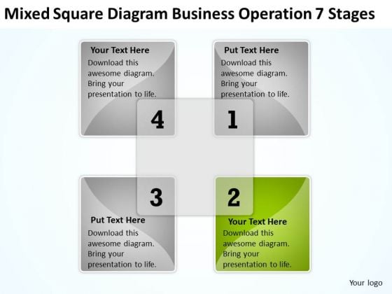 Square Diagram Business Operation 7 Stages Ppt Best Plan Template PowerPoint Templates