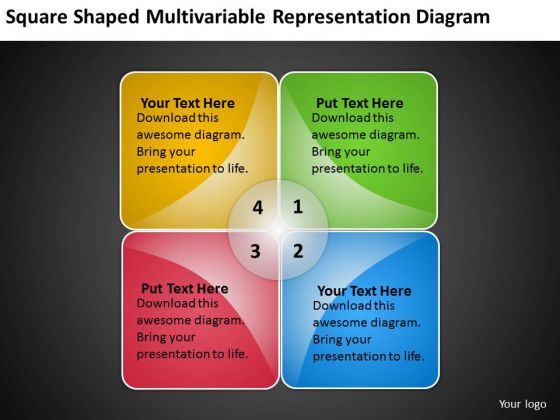 Square Shaped Multivariable Representation Diagram Ppt Small Business Ideas PowerPoint Templates