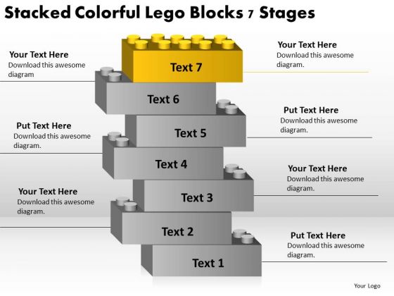 Stacked Colorful Lego Blocks 7 Stage Business Plan PowerPoint Slides Stacked Colorful Lego Blocks 7 Stage Business Plan PowerPoint Slides