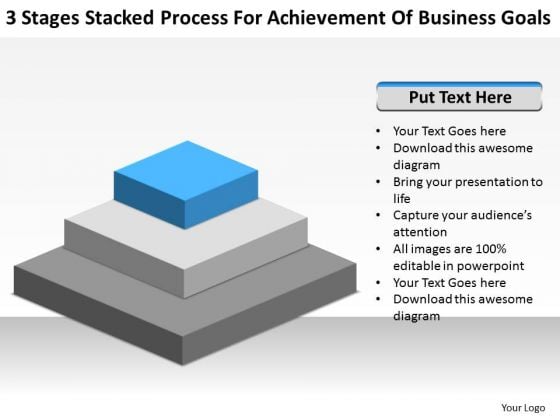 Stacked Process For Achievement Of Business Goals Ppt Software Plan PowerPoint Slides
