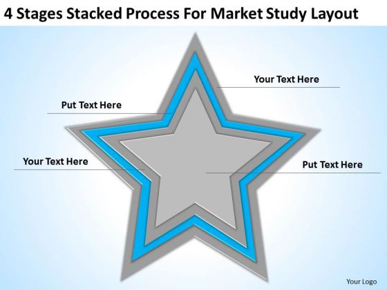 Stacked Process For Market Study Layout Ppt Annual Business Plan Template PowerPoint Templates