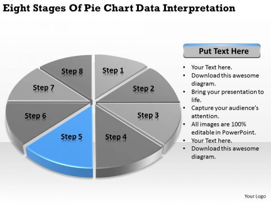 Stages Of Pie Chart Data Interpretation How To Write Business Plan PowerPoint Templates