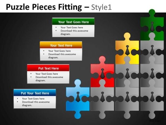 Step Diagram With Puzzles PowerPoint Slides And Jigsaws Editable Ppt