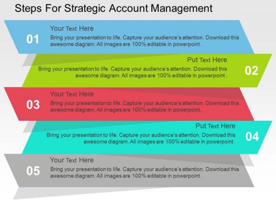 steps for strategic account management powerpoint templates