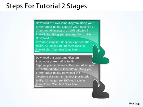 Steps For Tutorial 2 Stages Customer Flow Chart PowerPoint Templates Steps For Tutorial 2 Stages Customer Flow Chart PowerPoint Templates