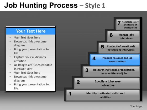 Steps Of Job Hunting Process PowerPoint Slides And Ppt Diagram Templates Steps Of Job Hunting Process PowerPoint Slides And Ppt Diagram Templates