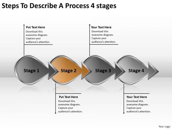 Steps To Describe A Process 4 Stage How Write Out Business Plan PowerPoint Templates