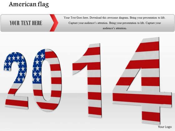Stock Photo 2014 In American Flag Colors PowerPoint Slide Stock Photo 2014 In American Flag Colors PowerPoint Slide