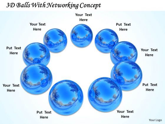 Stock Photo 3d Balls With Networking Concept PowerPoint Template Stock Photo 3d Balls With Networking Concept PowerPoint Template