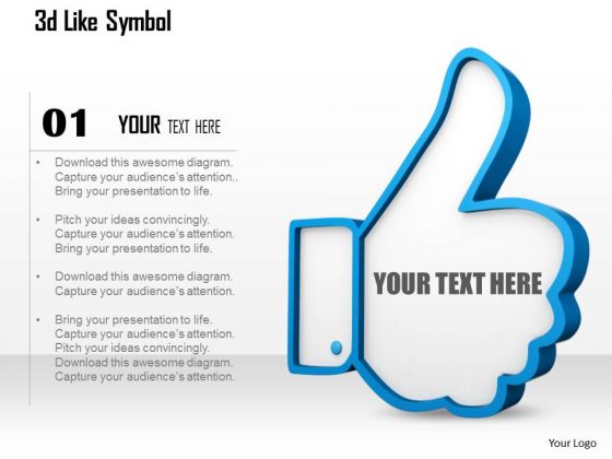 Stock Photo 3d Blue Like Symbol For Social Sites PowerPoint Slide Stock Photo 3d Blue Like Symbol For Social Sites PowerPoint Slide