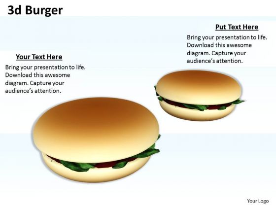 Stock Photo 3d Burgers With Food And Health PowerPoint Slide Stock Photo 3d Burgers With Food And Health PowerPoint Slide