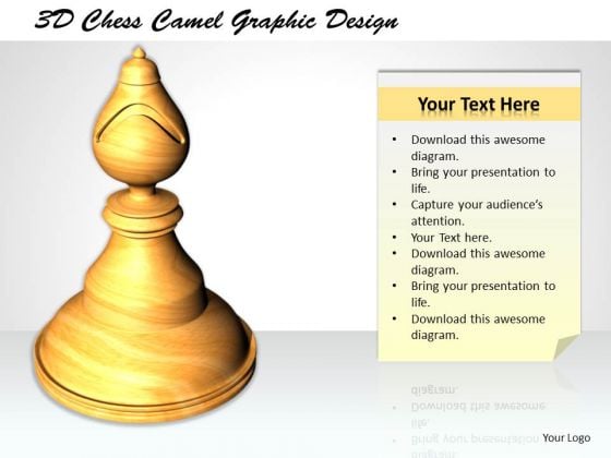 Stock Photo 3d Chess Camel Graphic Design PowerPoint Template Stock Photo 3d Chess Camel Graphic Design PowerPoint Template